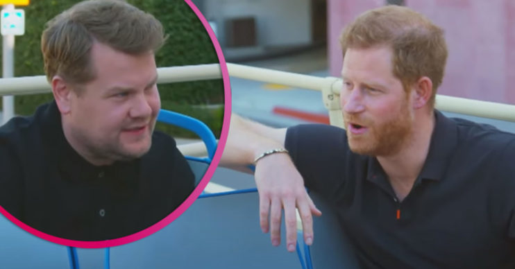 James Corden and Prince Harry
