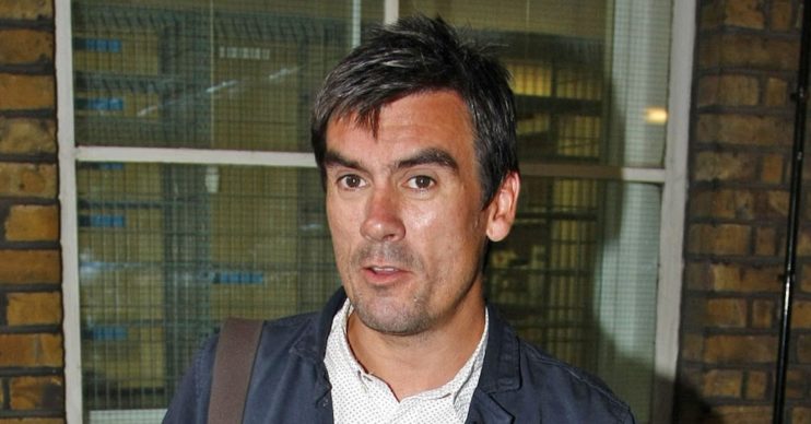 Jeff Hordley dressed smartly leaving TV studios