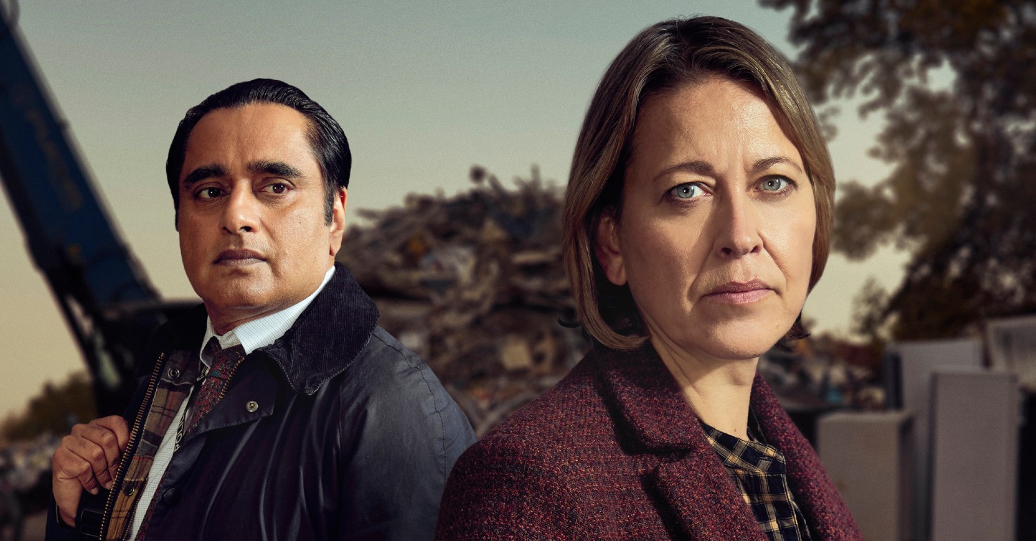 Nicola Walker and Sanjeev Bhaskar in Unforgotten on ITV1