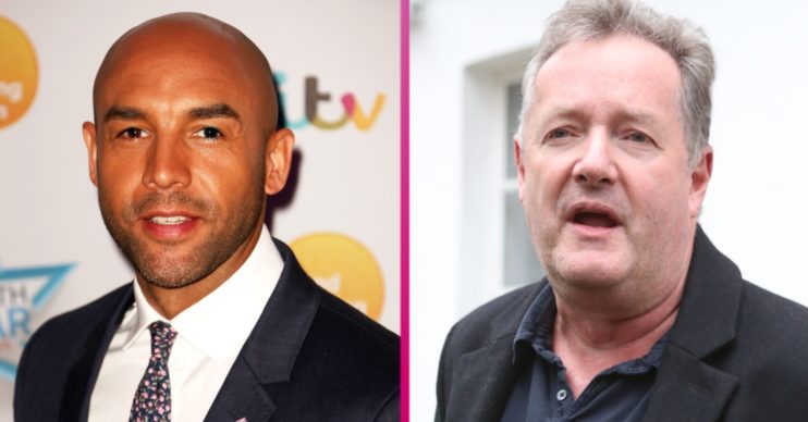 Alex Beresford and Piers Morgan