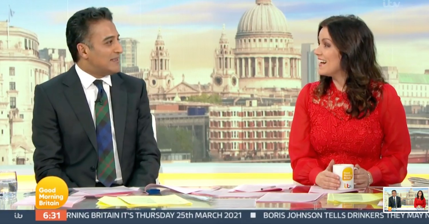 GMB hosts Susanna Reid and Adil Ray
