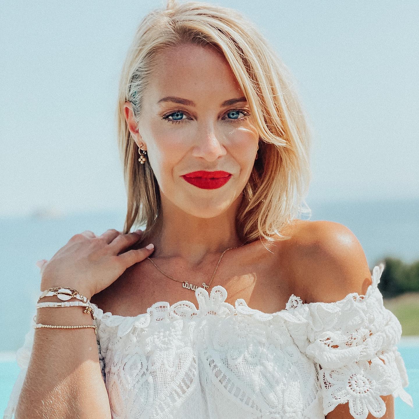 Laura hamilton on the beach