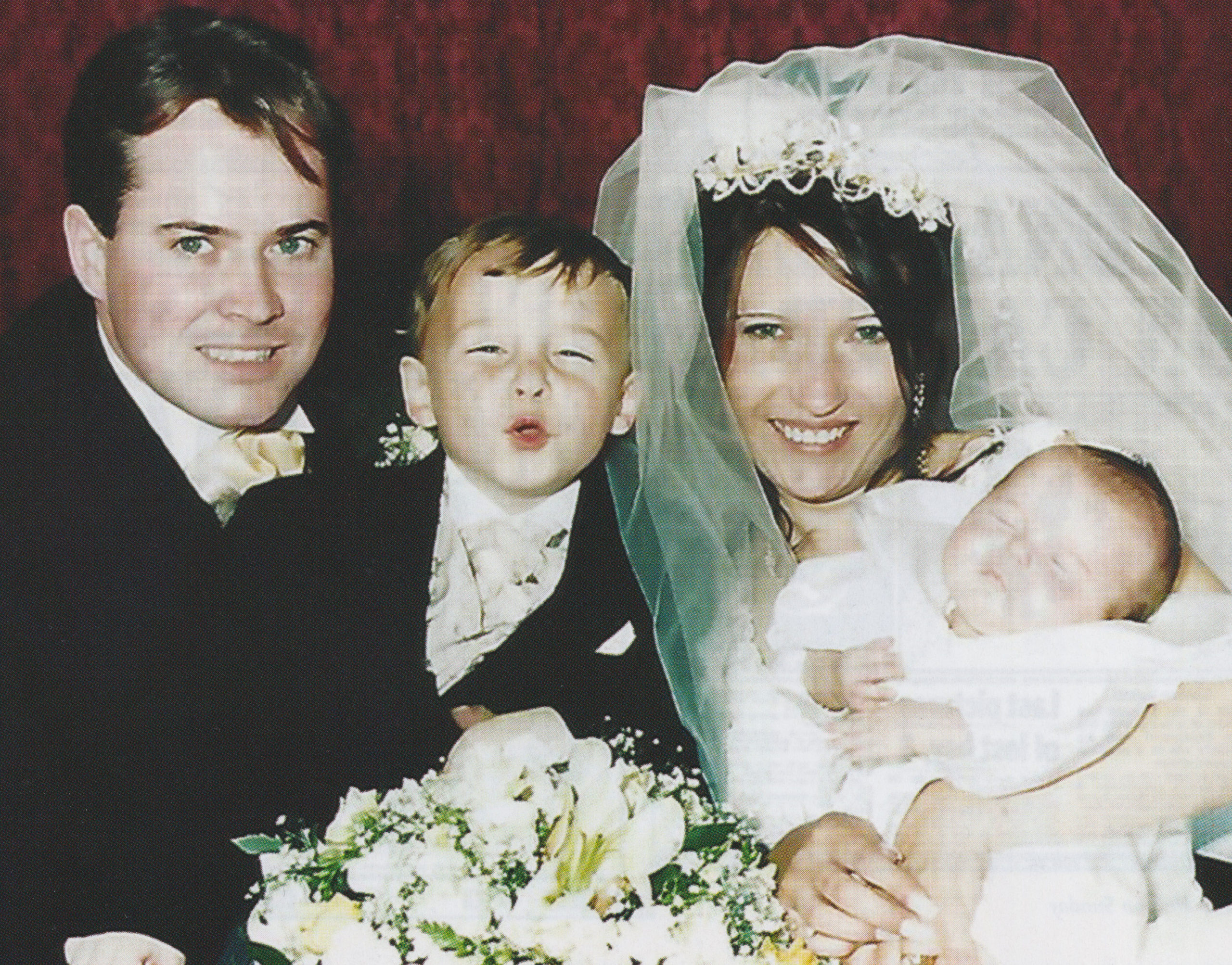 Denise married Stuart Fergus, with Michael and Tom as youngsters (Credit: Denise Bulger / ITN Productions)