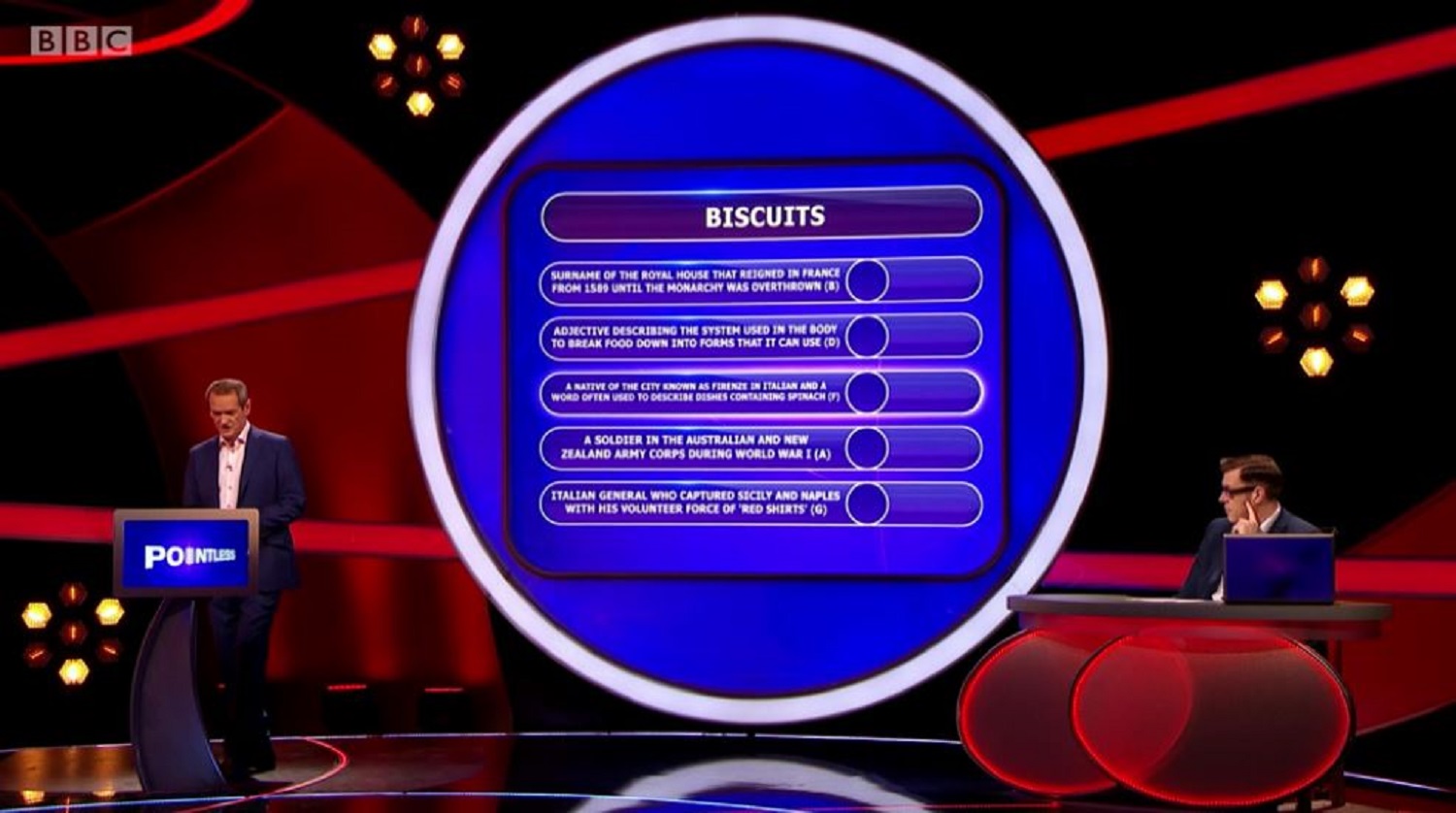 pointless host Alexander armstrong and Richard osman