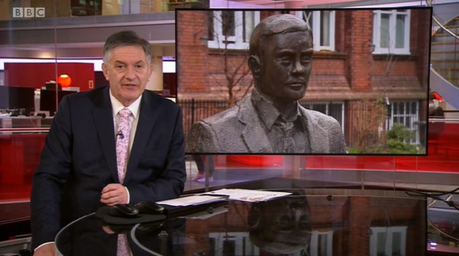 simon mccoy presenting bbc news at one. he is leaving