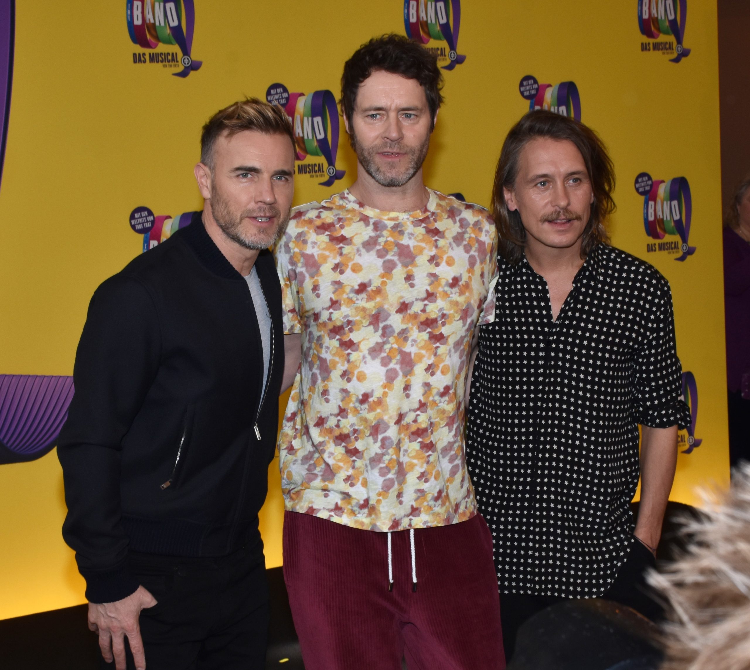 Take That's three current members, Gary, Howard and Mark