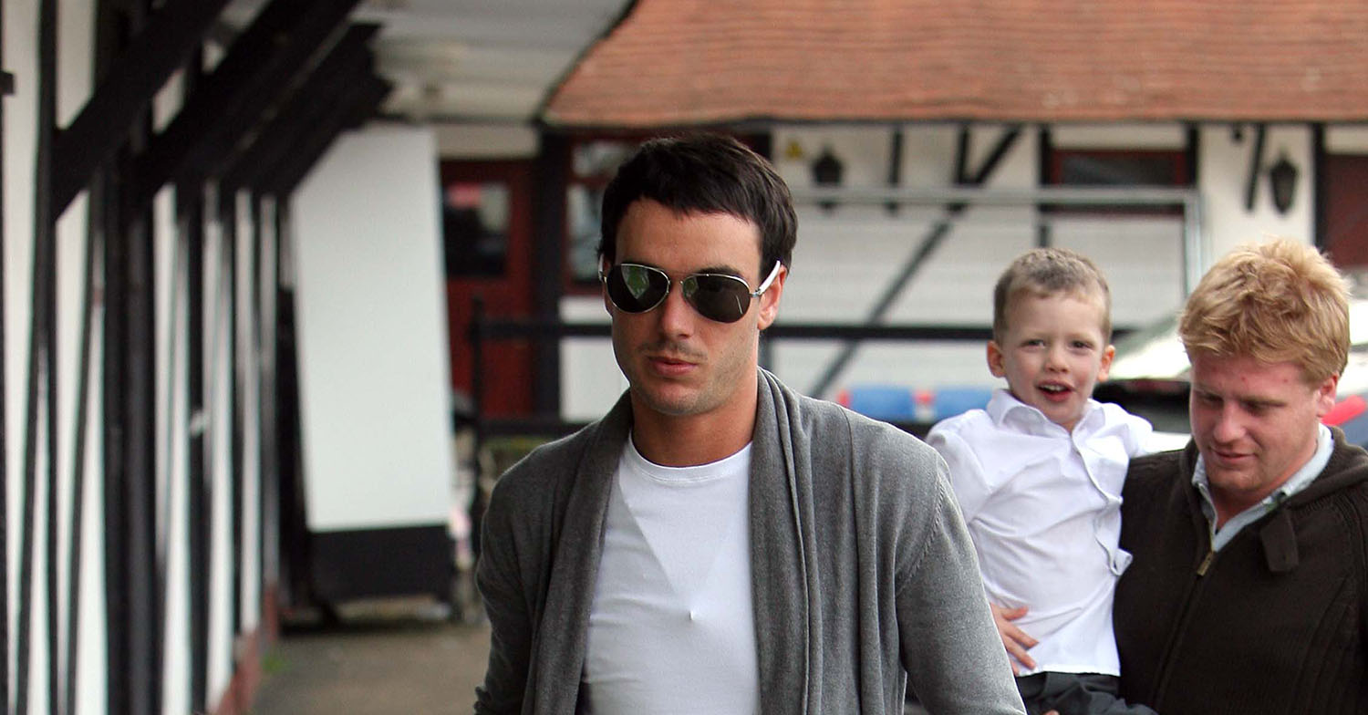 Jack Tweed takes Jade Goody's children to an indoor playground and out to dinner near Epping Forest, Essex