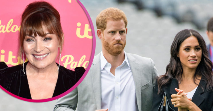 Prince Harry and Meghan Markle with Lorraine