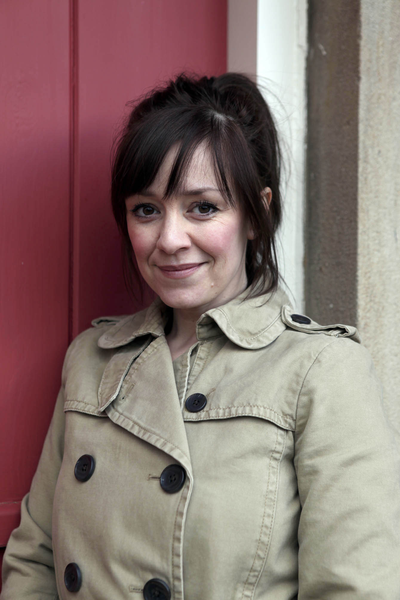 Emmerdale Rhona Goskirk aka Zoe Henry smiles in promo shot 2010