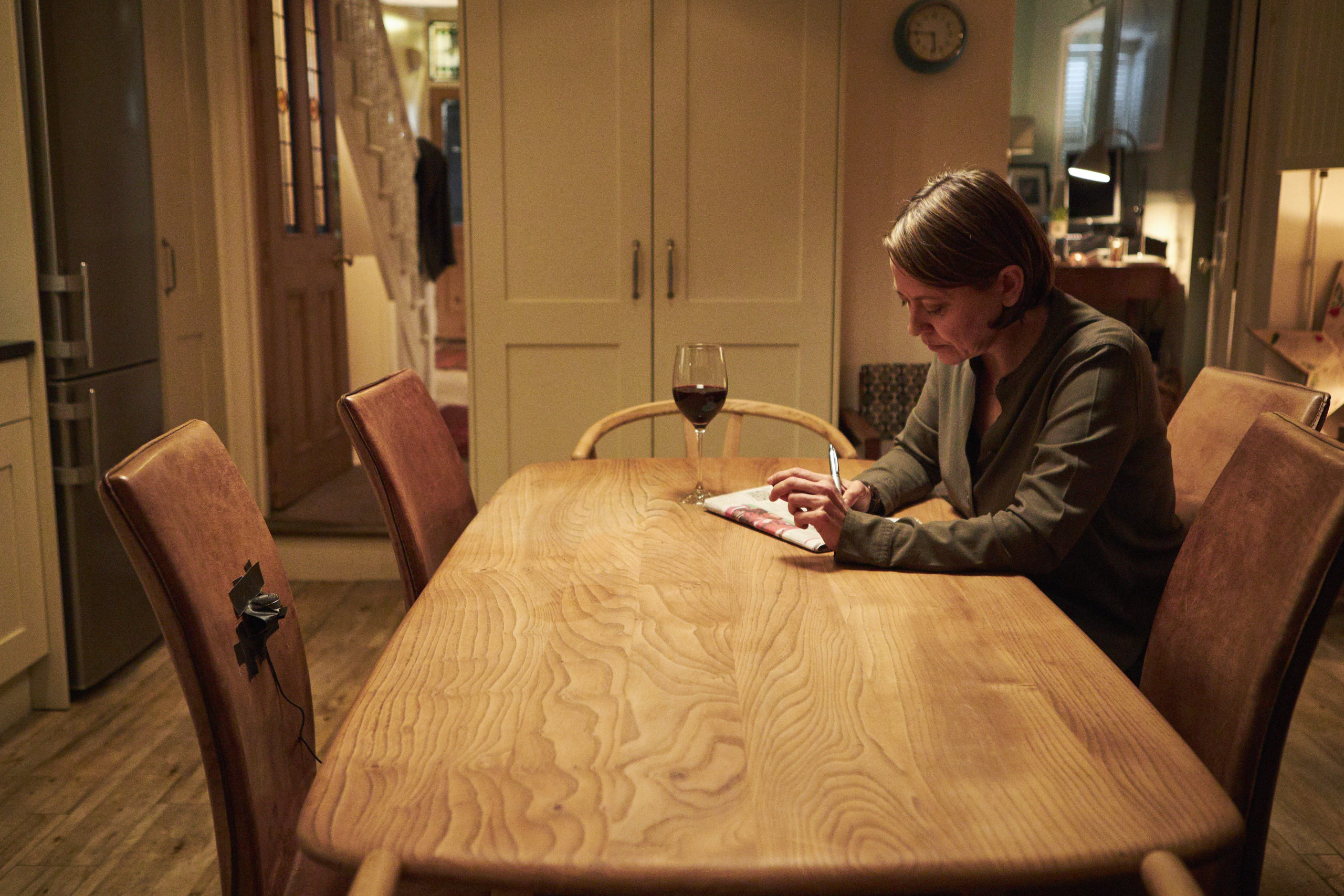 Cassie is struggling under the weight of the case and her father's dementia (Credit: ITV)