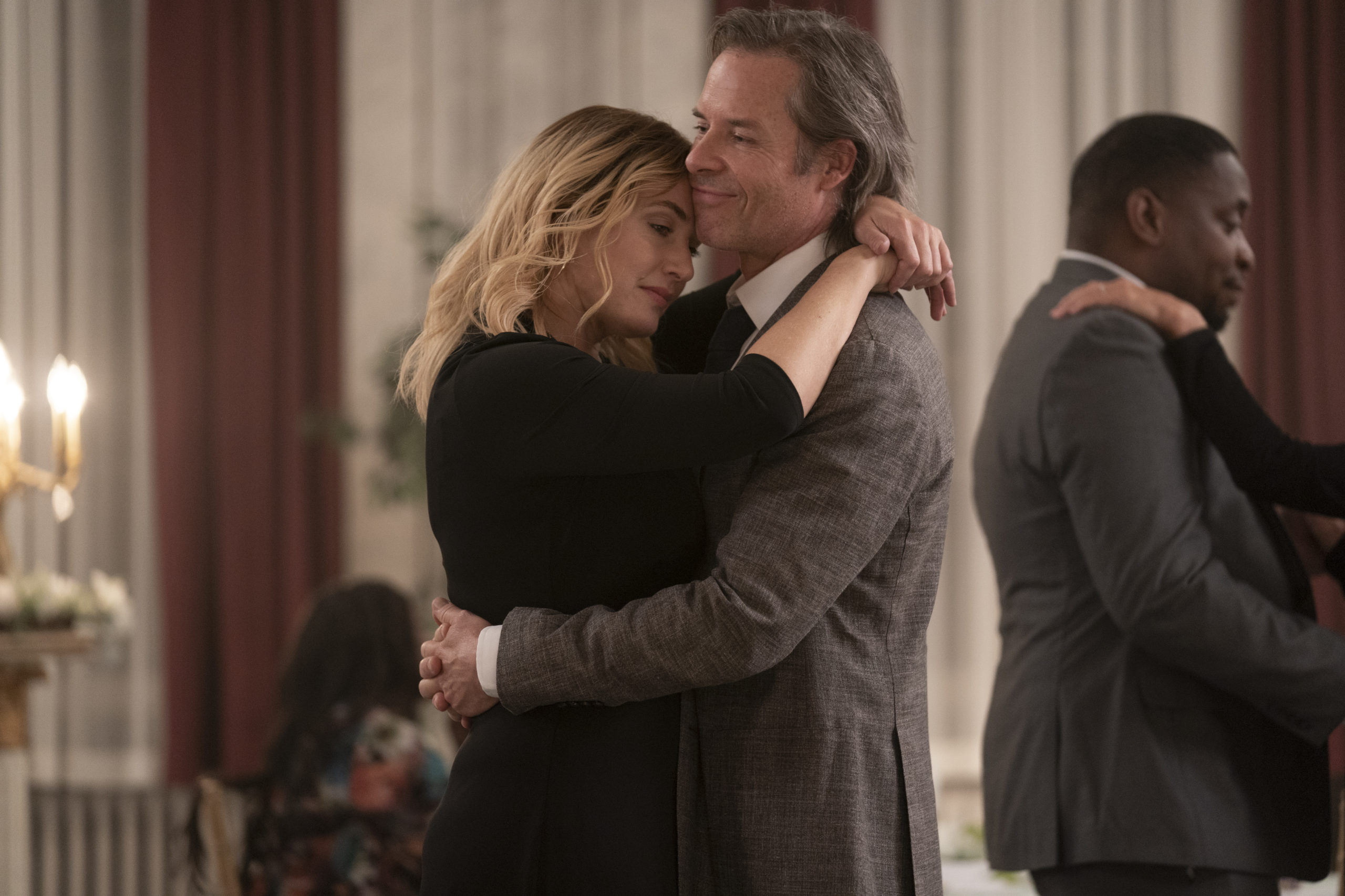 Kate Winslet and Guy Pearce in Mare of Easttown (Credit: Sky Atlantic)