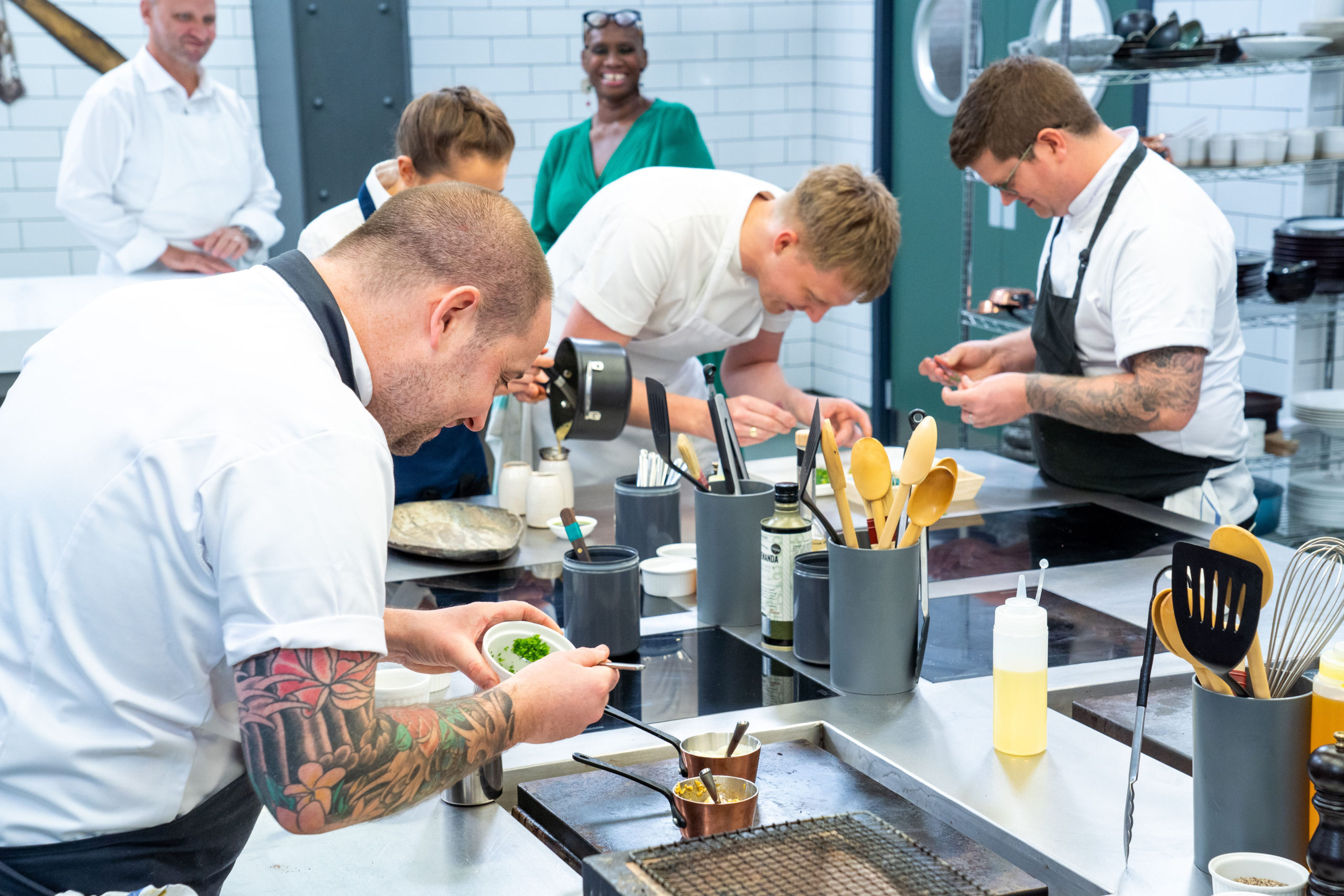 Chef Simon Rogan appears as a guest judge on Great British Menu (Credit: BBC Two)