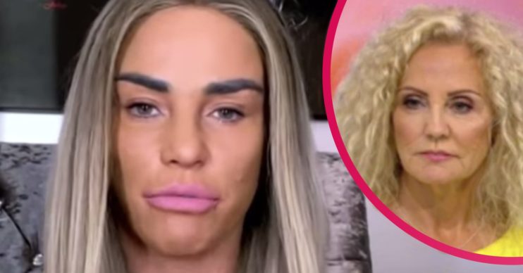 A picture of Katie Price, who has shared some news to do with her mum's illnesslatest