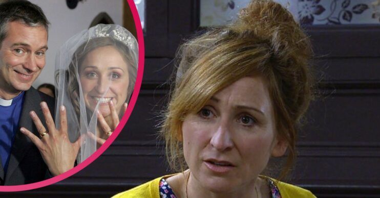 Emmerdale Laurel Thomas marries Ashley comp