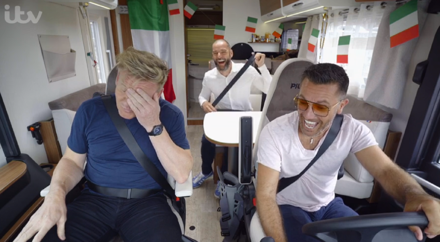 Gordon, Gino and Fred in series one of their Road Trip show
