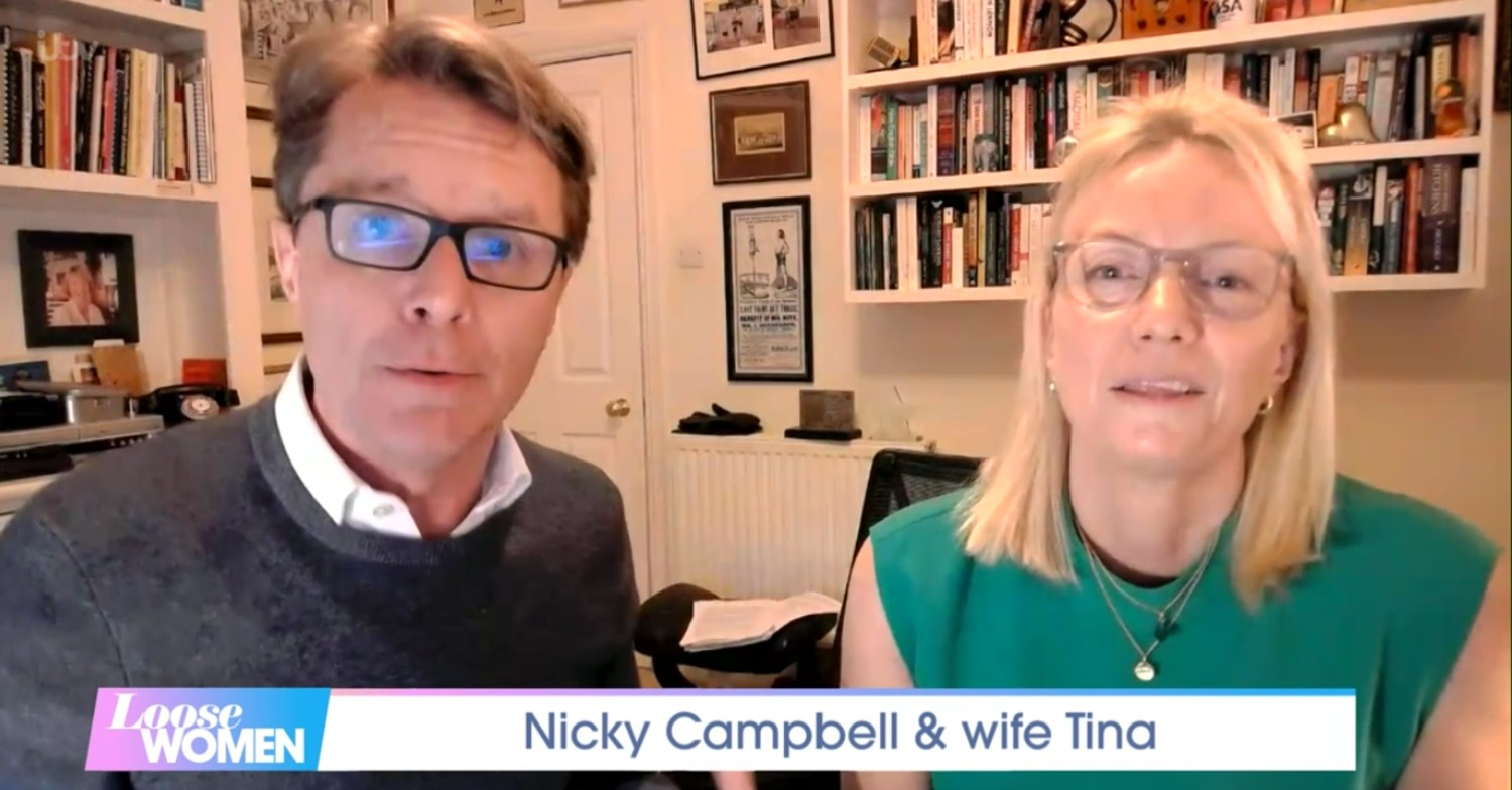 Nicky Campbell and his wife Tina