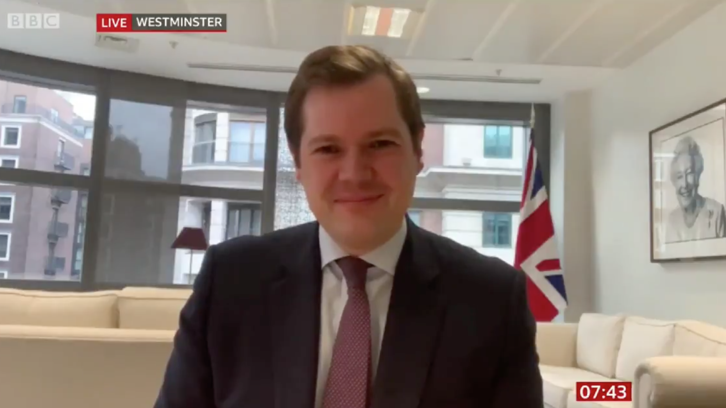 Robert Jenrick speaking to Charlie and Naga on BBC breakfast