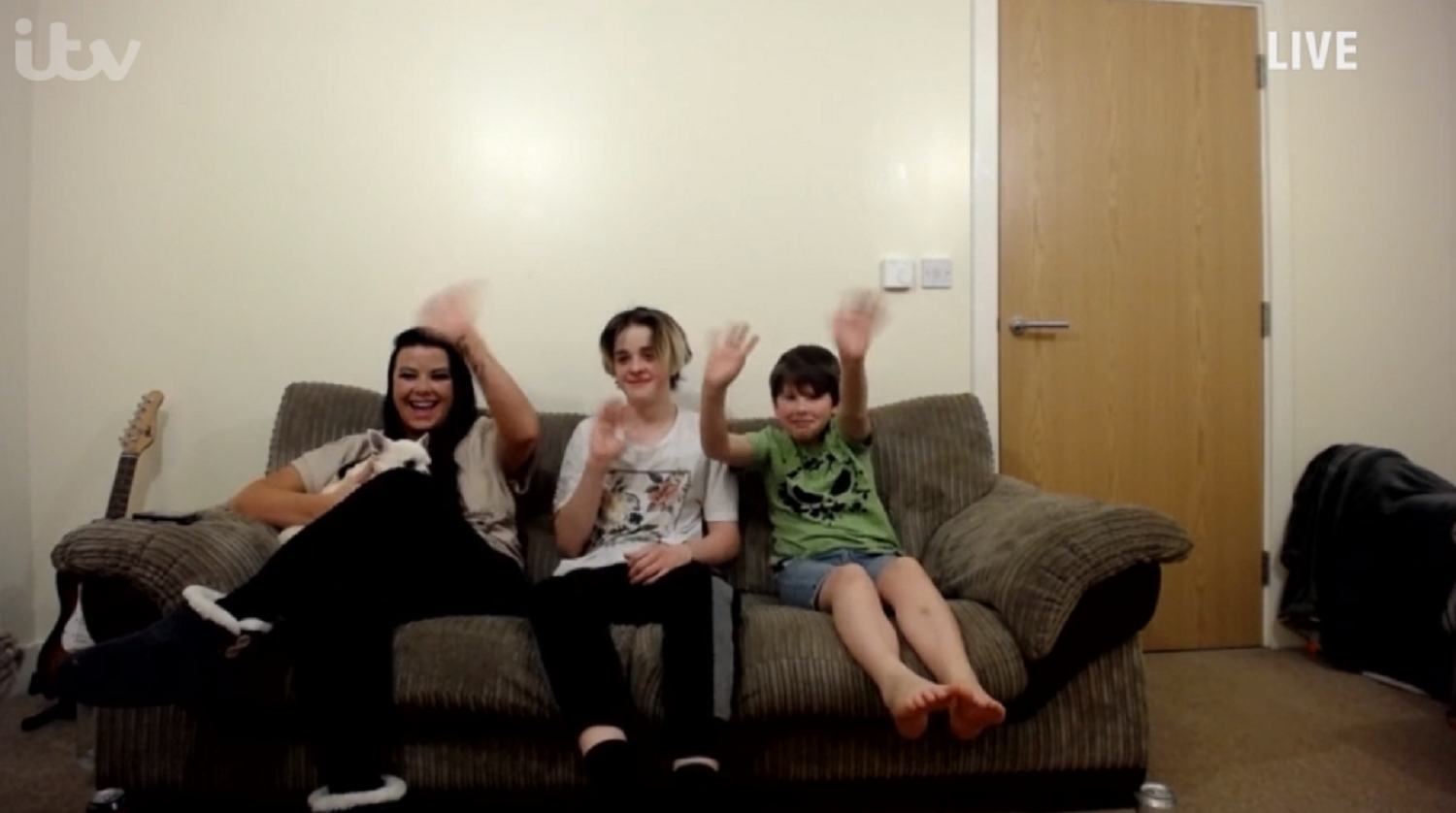 The family speaking to Ant and Dec on Saturday Night Takeaway 