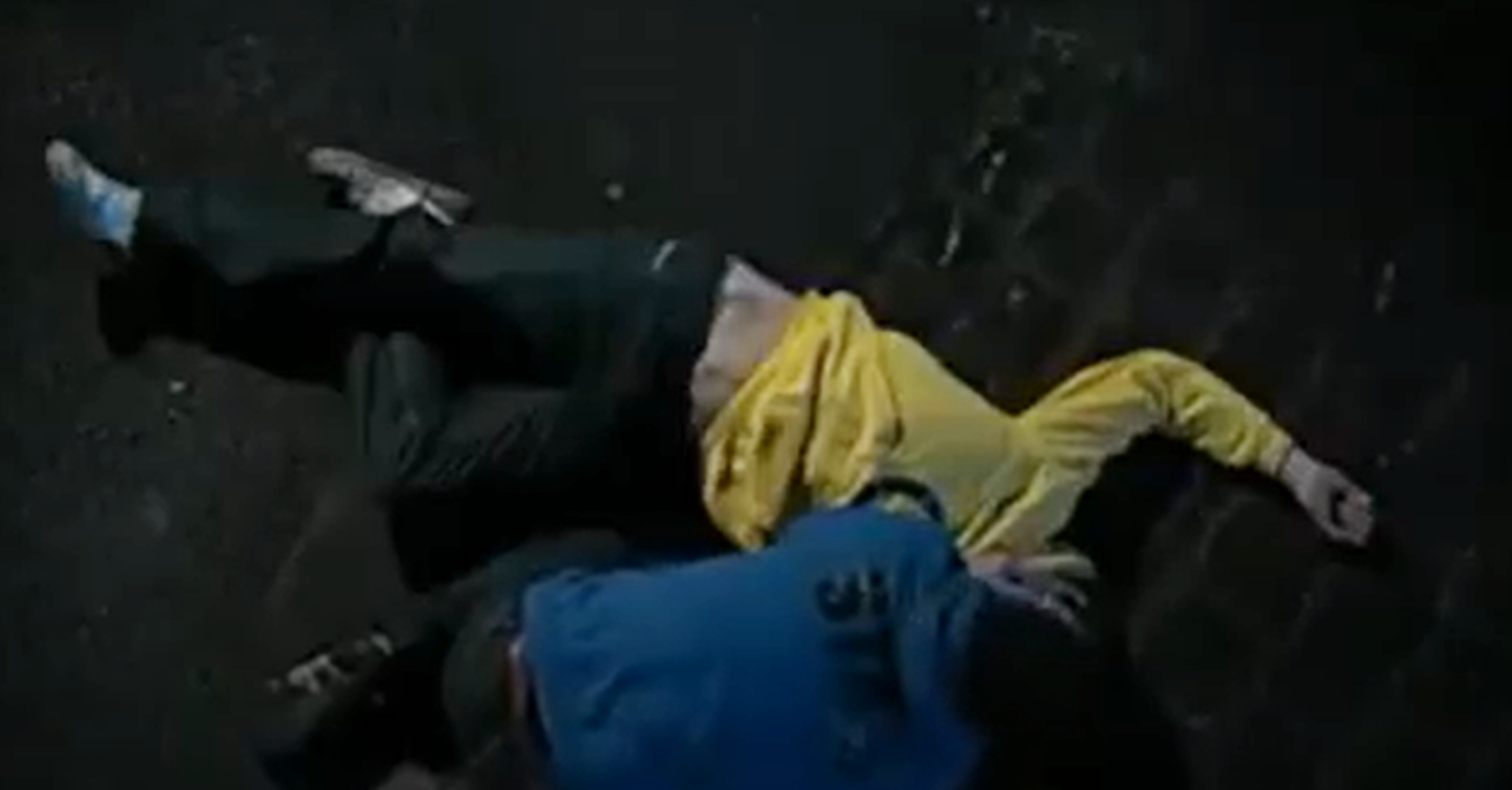 Corrie's Liam is lying on the floor with Tony