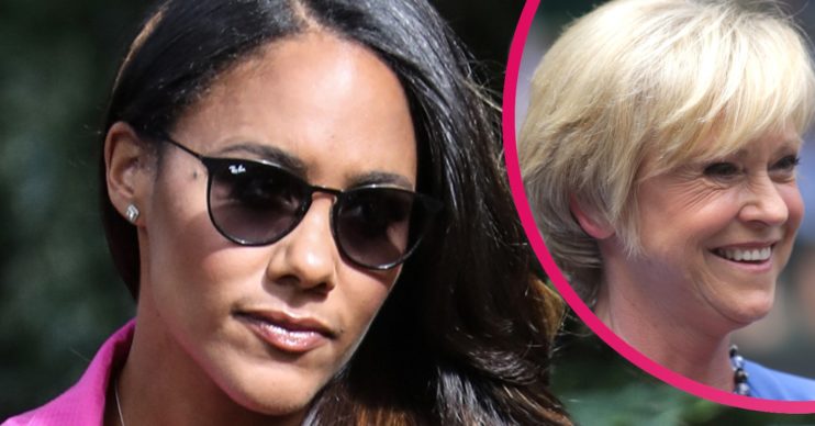 Alex Scott and Sue Barker