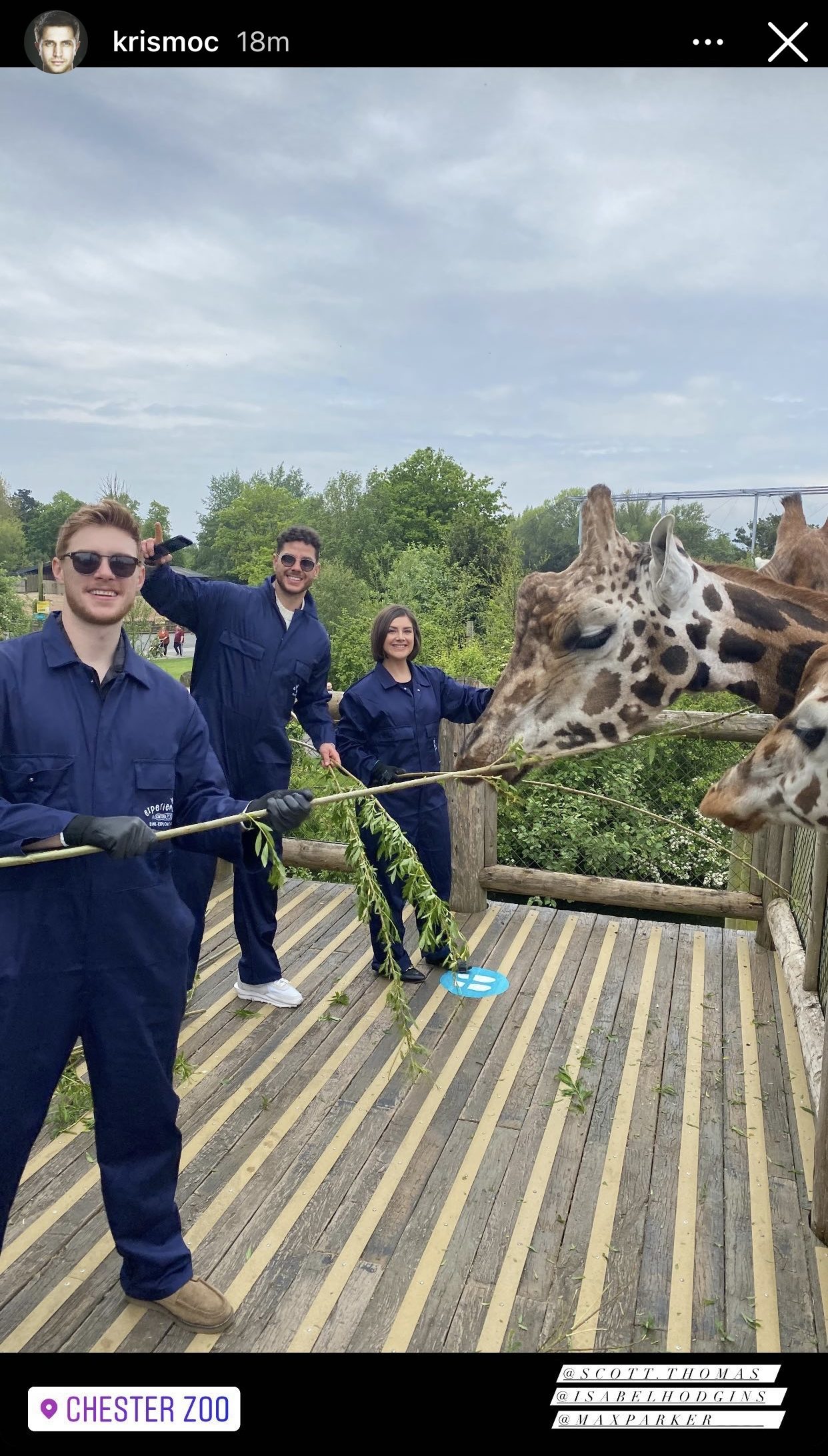 Max Parker, Isabel Hodgins and Scott Thomas at Chester Zoo