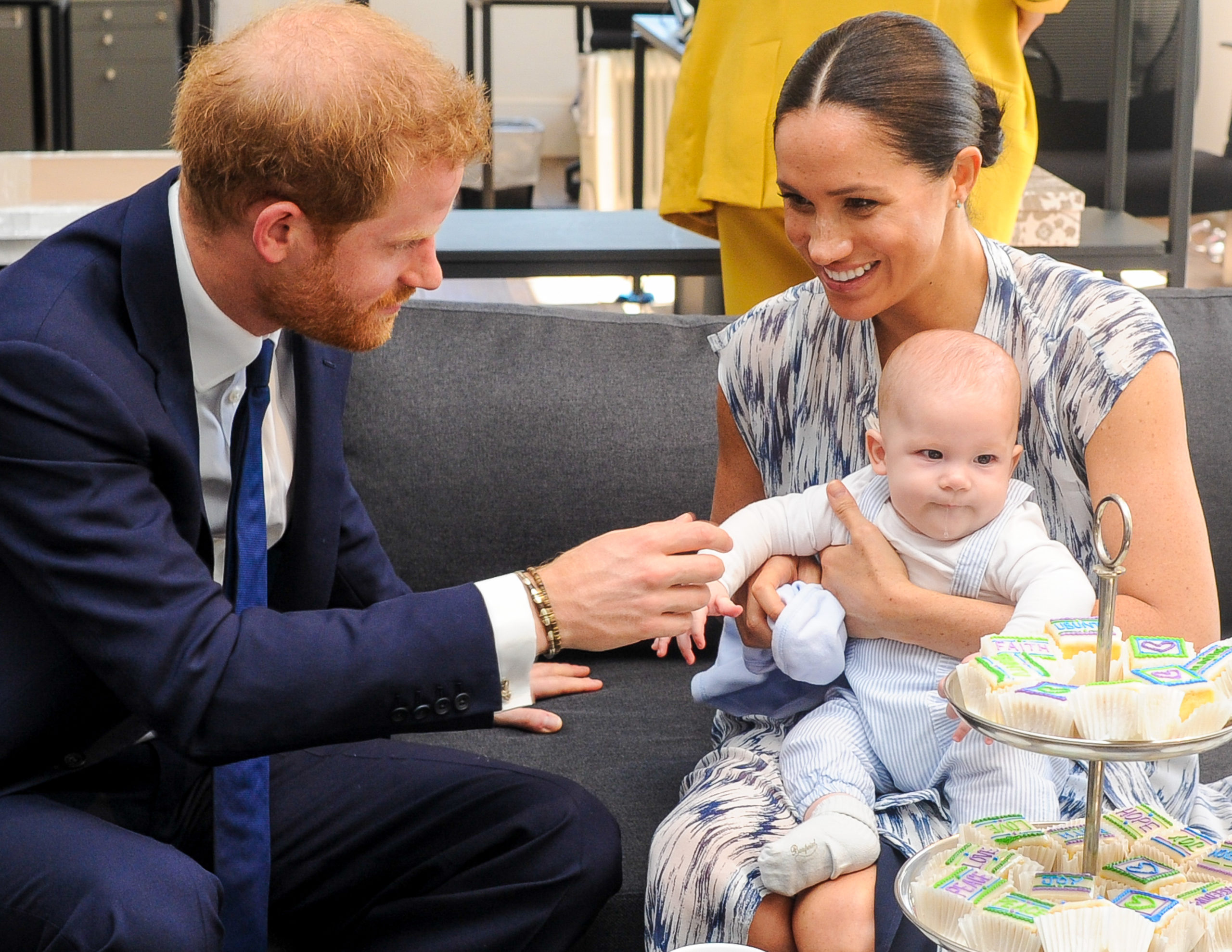 Prince Harry and Meghan Markle with son Archie
