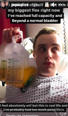 Jedward star Edward Grimes in hospital