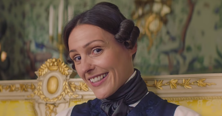 Anne Lister grinning at the camera in Gentleman jack series 2