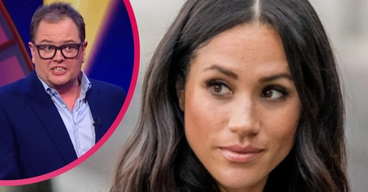 Meghan Markle news: Alan Carr divides Epic Gameshow viewers with cheeky dig at Duchess of Sussex