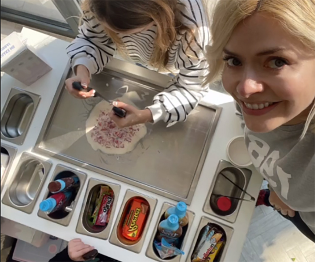 ice cream rolls machine: loved by Amanda and Holly