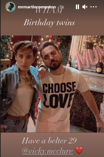 Martin Compston and Vicky McClure dressed as Wham!