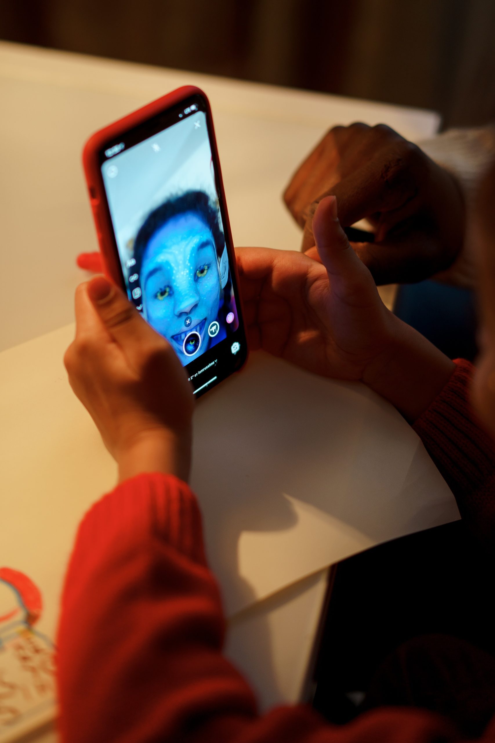 TikTok inverted face filter