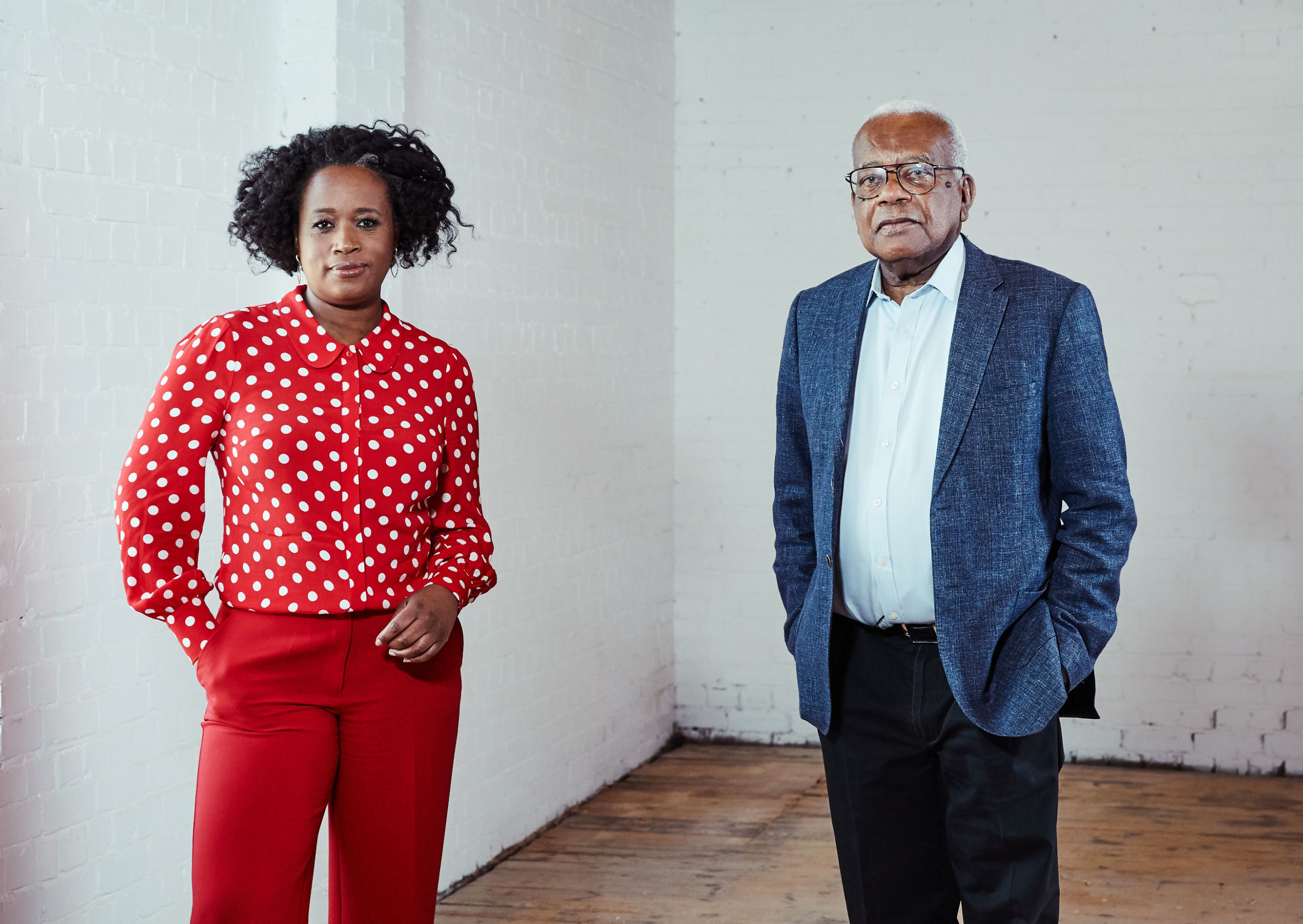 Charlene White and Trevor McDonald
