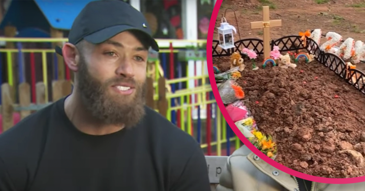 Ashley cain dufter: star tidies Azaylia's grave