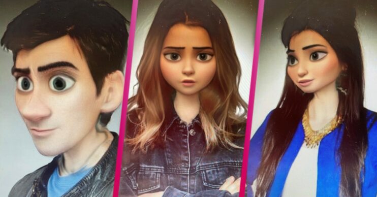 Disney character filter on Emmerdale cast