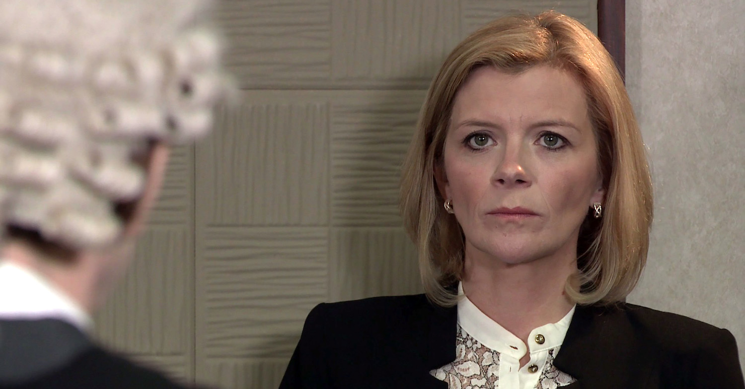 coronation street spoilers Leanne afraid in court