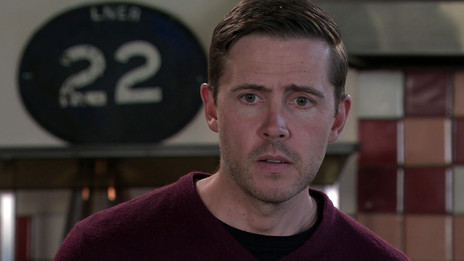 Todd looks concerned on Coronation Street