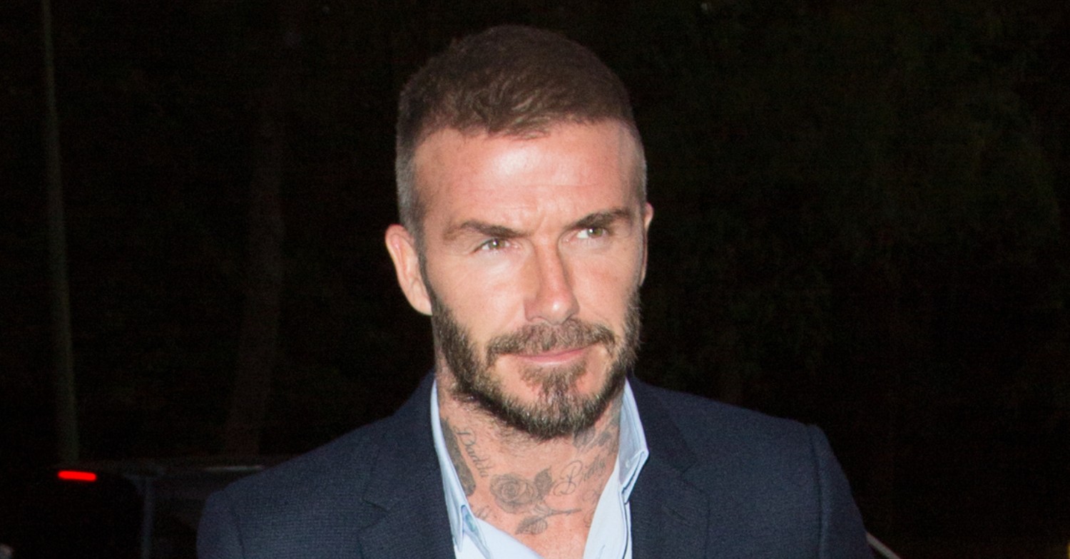 David Beckham before his son Brooklyn's wedding