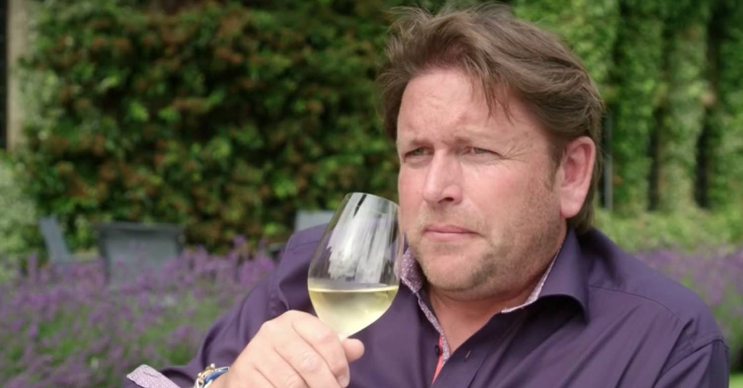 James Martin drinks during James Martin's Islands To Highlands