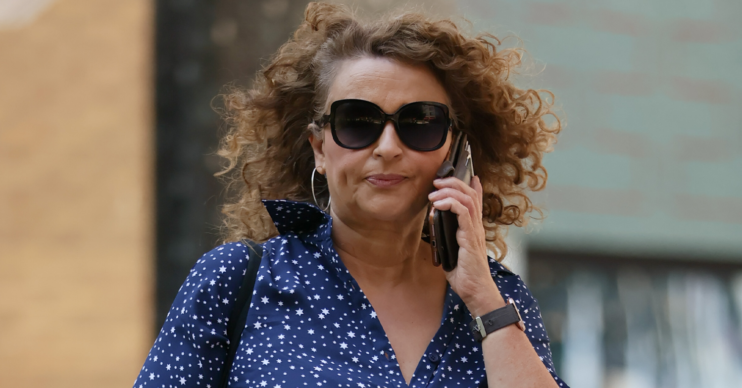 Nadia Sawalha burns