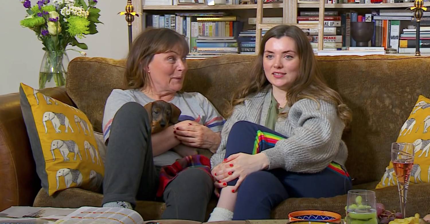 Lorraine Kelly and daughter Rosie sit together on Celebrity Gogglebox