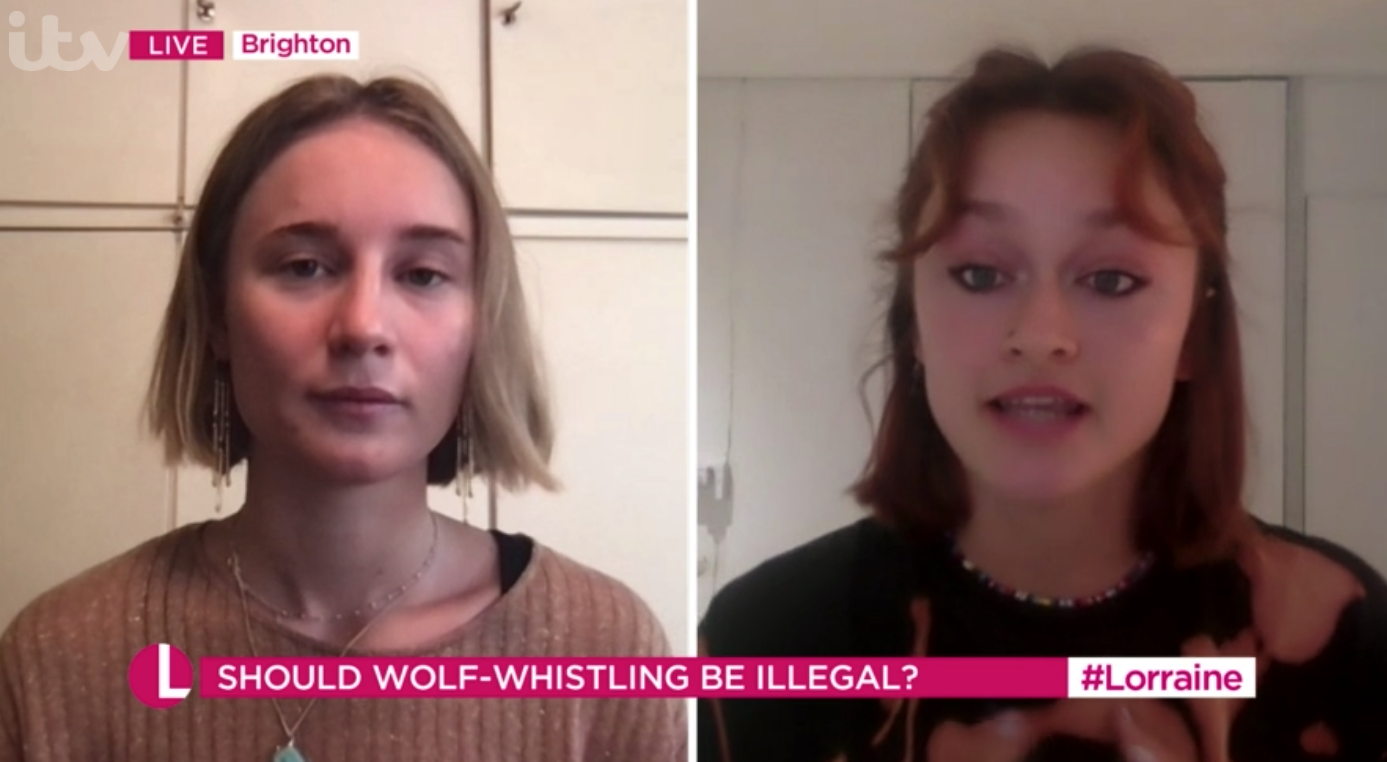 Lorraine today: Maya and Gemma called for an end to street harassment on Lorraine