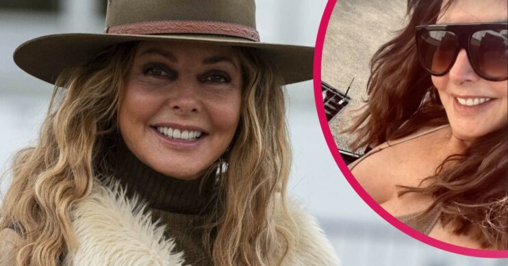 Carol Vorderman shows off her stunning figure on Instagram as she strips to her bikini for a spot of DIY