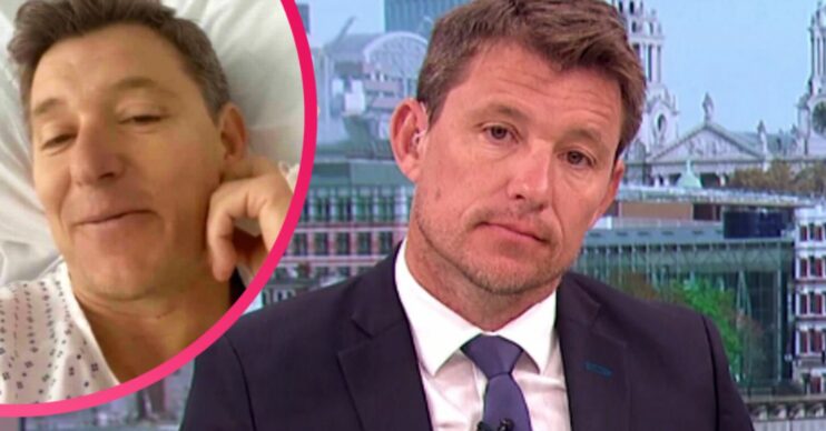 Ben Shephard in his hospital bed