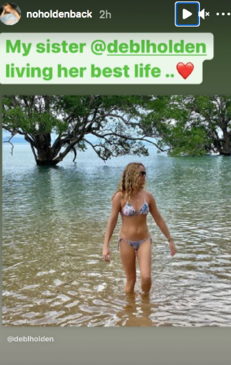 Amanda Holden's sister Debbie pictured in a bikini