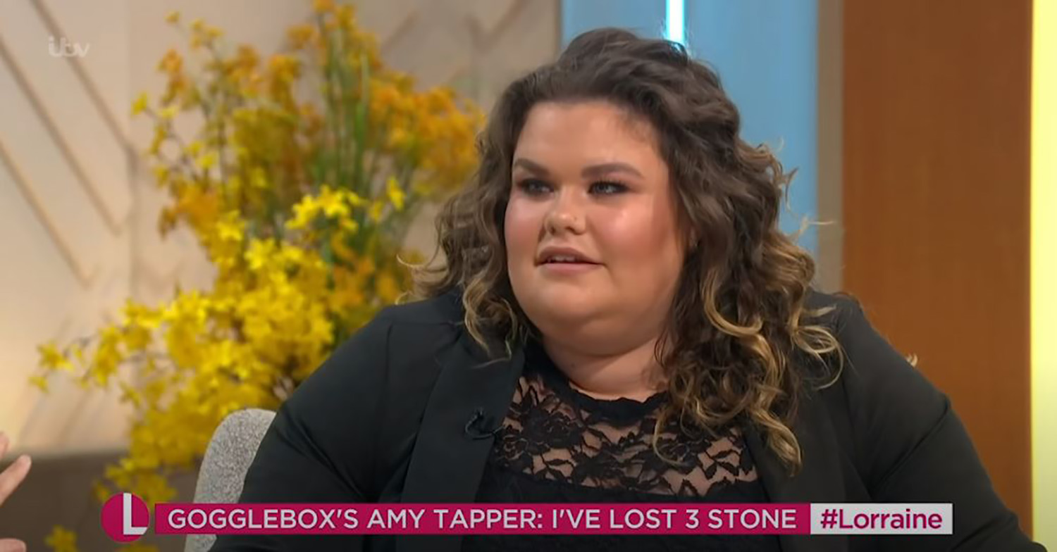 Amy Tapper discusses weight loss on Lorraine