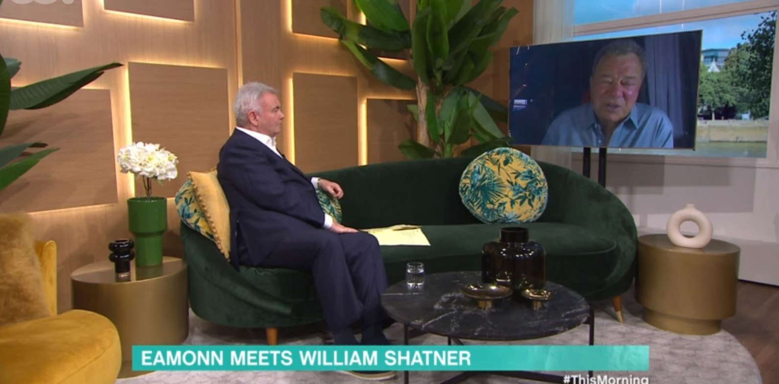 This Morning today, Eamonn Holmes interviews william shatner