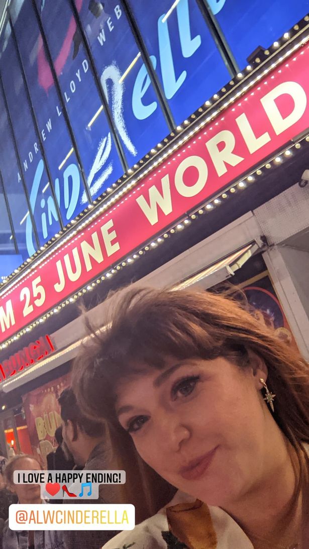 Jenny Ryan poses outside a west end theatre in London