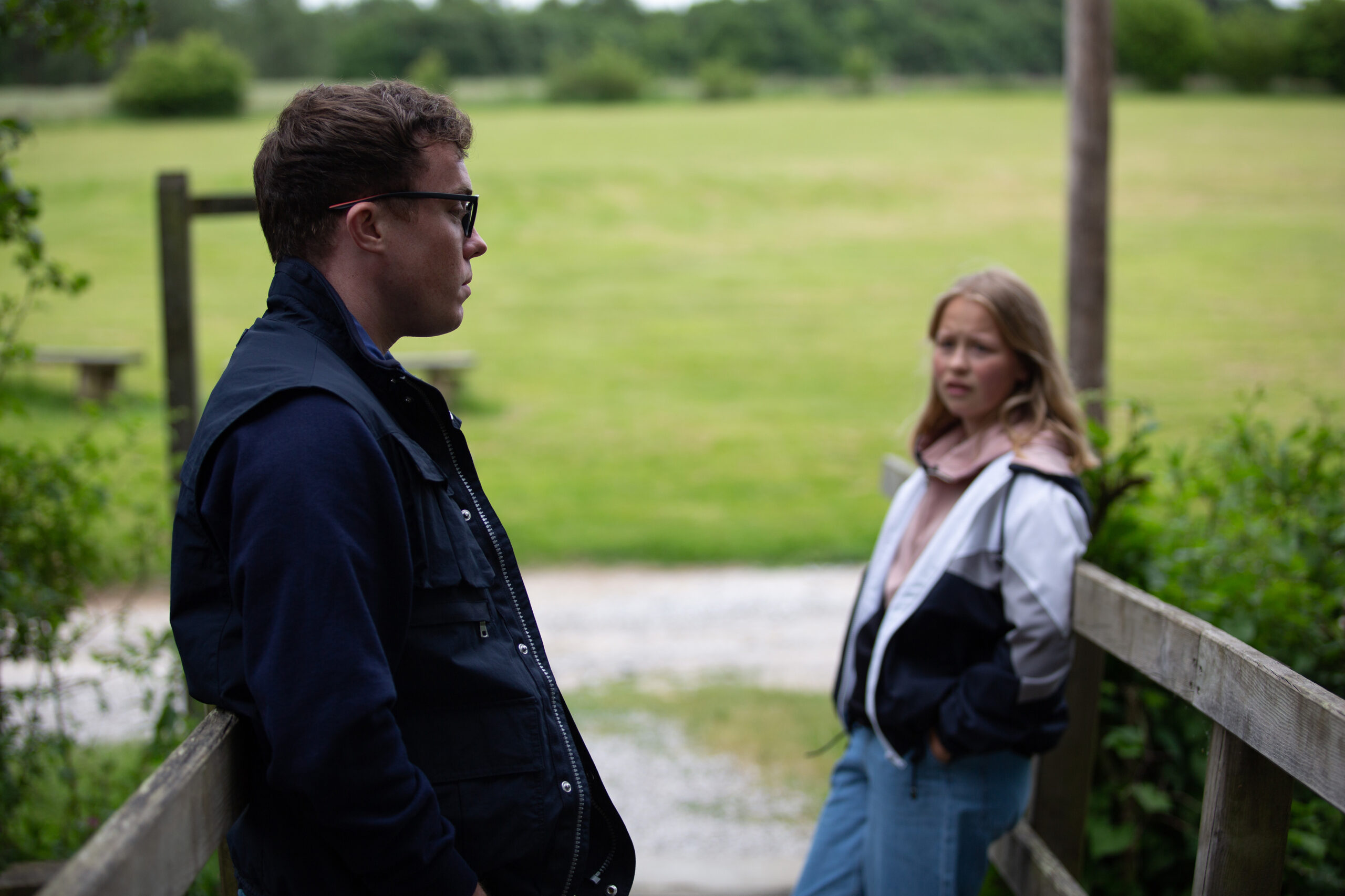 Liv Flaherty (Isobel Steele) and Vinny Dingle (Bradley Johnson) reuniting in Emmerdale