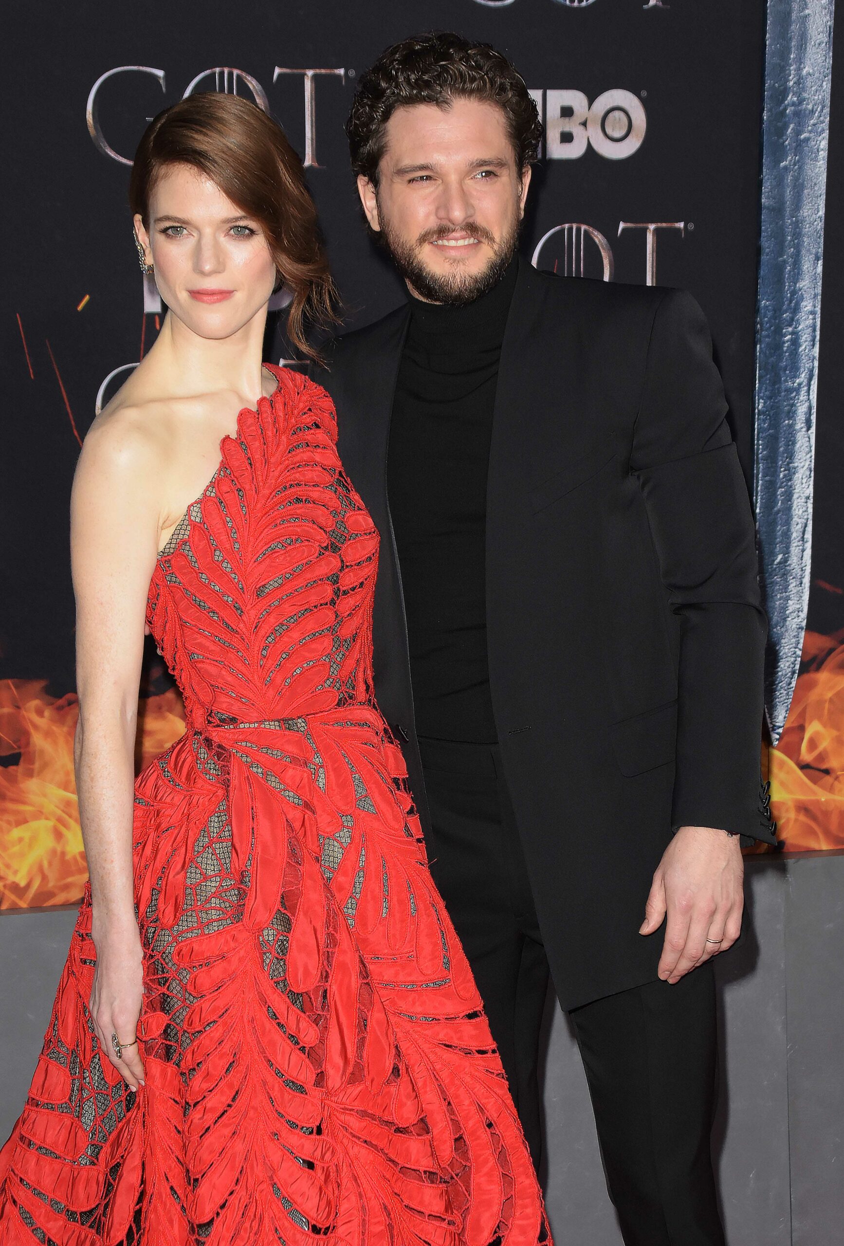 Vigil star Rose Leslie pictured with husband and former Game Of Thrones co-star Kit Harington